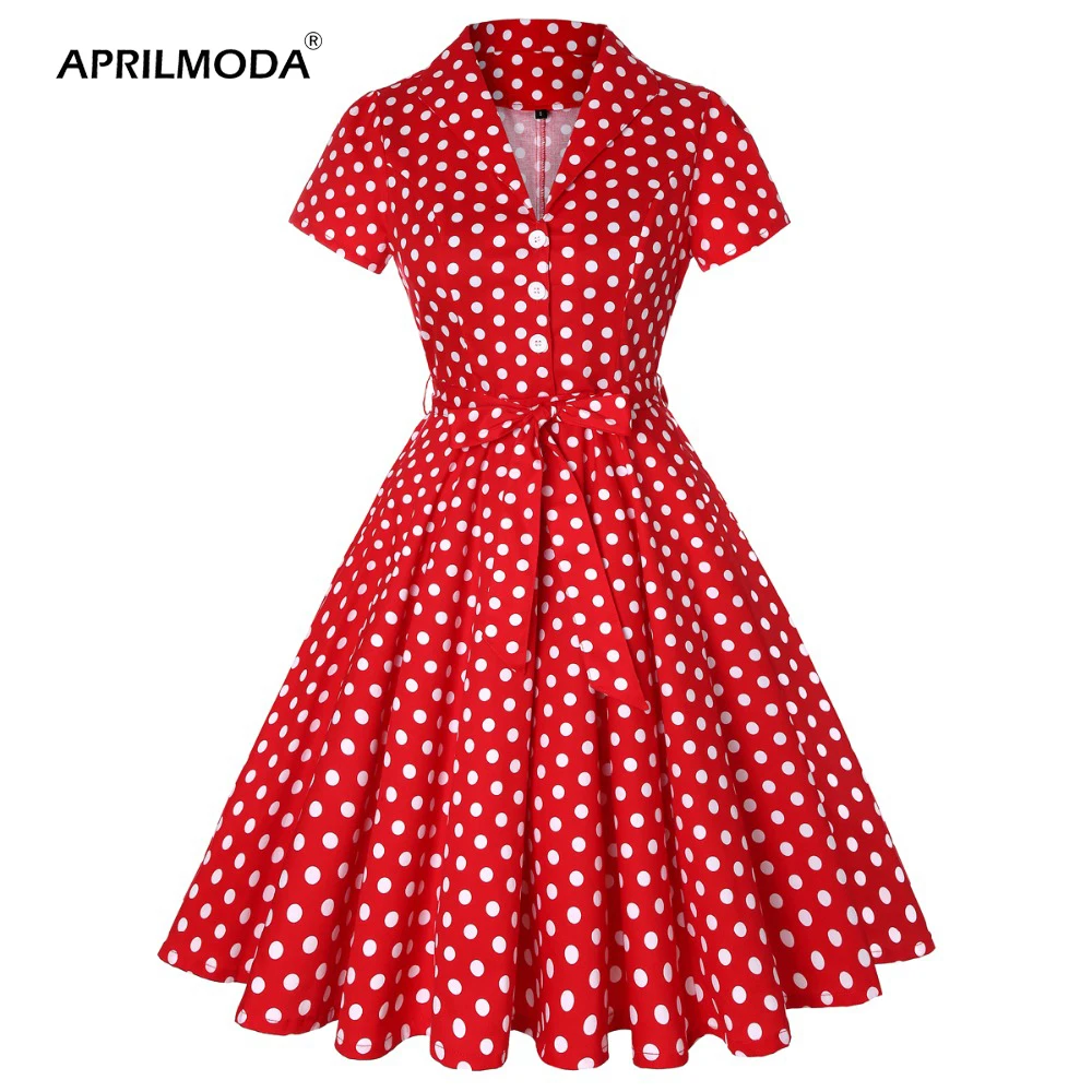1950s Retro Casual Dresses Women Polka Dots Bowknot A line Pin up Turn Down Collar Tea Rockabilly Vintage Winter Dress Plus Size
1950s Retro Casual Dresses Women Polka Dots Bowknot A line Pin up Turn Down Collar Tea Rockabilly Vintage Winter Dress Plus Size