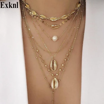 Exknl Boho Conch Shell Pendant Necklace Women Bohemian Fashion Multilayered Ocean Seashell Beach Necklace Summer Jewelry 2019
Exknl Boho Conch Shell Pendant Necklace Women Bohemian Fashion Multilayered Ocean Seashell Beach Necklace Summer Jewelry 2019