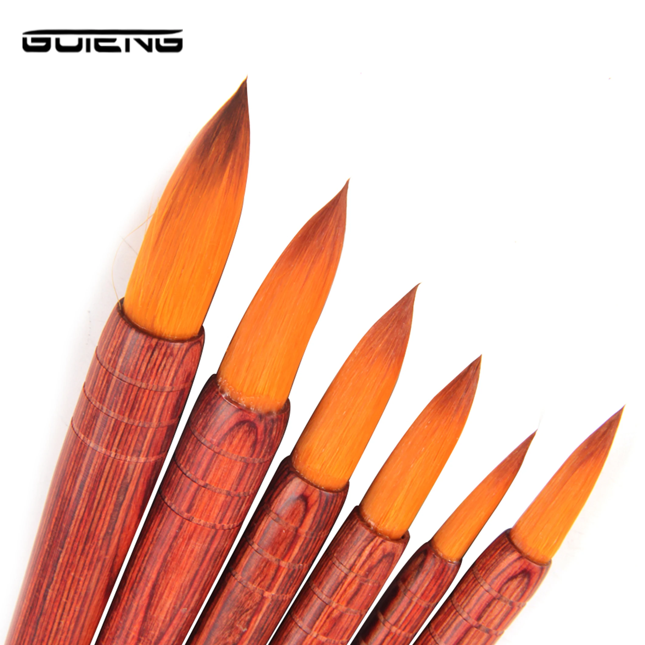 GUTENG Red Wooden Writing Brush For Watercolor Ink Painting Chinese Calligraphy Practice Weasek Wolf Hair Brush Regular Script
GUTENG Red Wooden Writing Brush For Watercolor Ink Painting Chinese Calligraphy Practice Weasek Wolf Hair Brush Regular Script