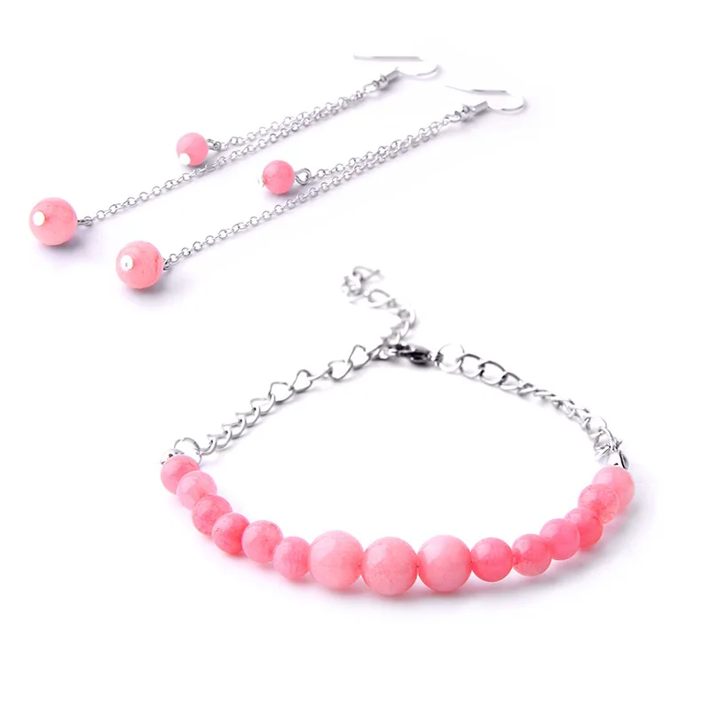 One set Pink Quartz Gorgeous Bracelet And Earring For Woman Birthday Gifts Nice Lapis Lazuli 2019 Newest Design Woman Bracelets
One set Pink Quartz Gorgeous Bracelet And Earring For Woman Birthday Gifts Nice Lapis Lazuli 2019 Newest Design Woman Bracelets