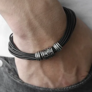 Unique Vintage Men's Black Multilayer Braided Leather Bracelet Stainless Steel Magnetic Clasp Dropshipping Male Jewelry DLB104
Unique Vintage Men's Black Multilayer Braided Leather Bracelet Stainless Steel Magnetic Clasp Dropshipping Male Jewelry DLB104