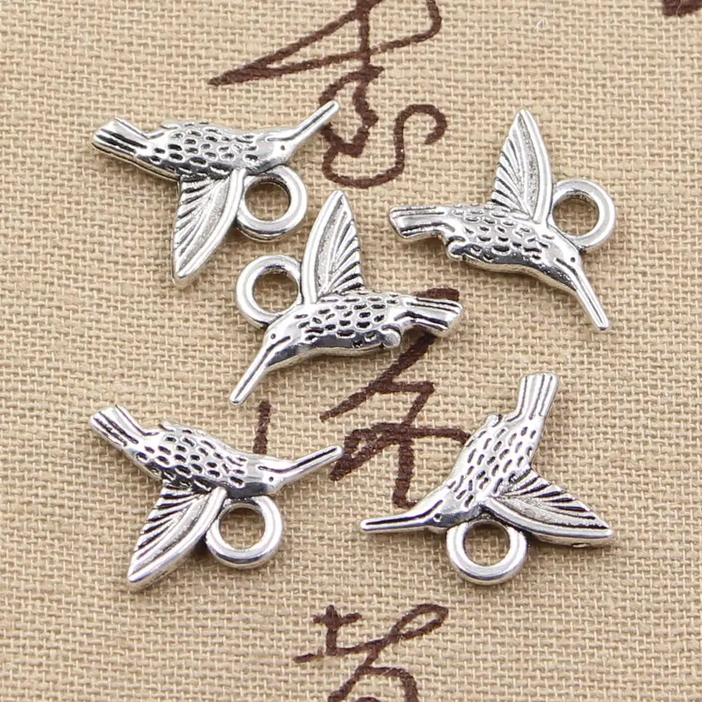25pcs Charms hummingbird bird 19x15mm handmade Craft pendant making fit,Vintage Tibetan Silver Bronze,DIY for bracelet necklace
25pcs Charms hummingbird bird 19x15mm handmade Craft pendant making fit,Vintage Tibetan Silver Bronze,DIY for bracelet necklace