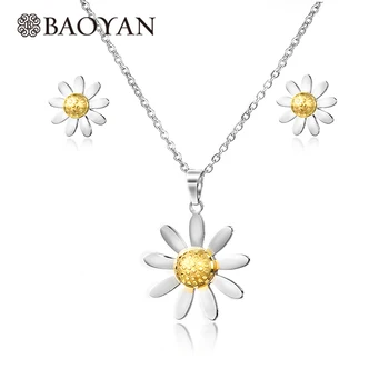 Baoyan Silver Color Daisy Jewelry Sets Vintage Stainless Steel Jewelry Sets Fashion Flower Wedding Bridal Jewelry Sets For Women
Baoyan Silver Color Daisy Jewelry Sets Vintage Stainless Steel Jewelry Sets Fashion Flower Wedding Bridal Jewelry Sets For Women