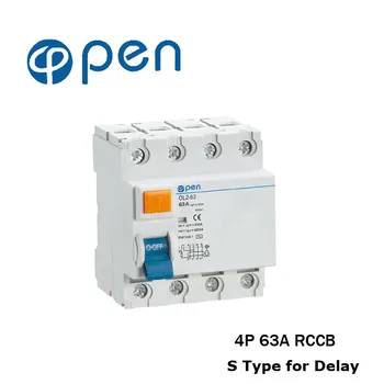 4P 63A S Type Delay Type Residual Current Circuit Breaker RCCB OL2-63 Series for Overload and Short Circuit Protection
4P 63A S Type Delay Type Residual Current Circuit Breaker RCCB OL2-63 Series for Overload and Short Circuit Protection