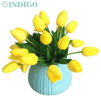 INDIGO - 21 pcs Mini Yellow Holland Tulip High Quality Home PU Real Touch Artificial Flower Wedding Flower Party Free Shipping
INDIGO - 21 pcs Mini Yellow Holland Tulip High Quality Home PU Real Touch Artificial Flower Wedding Flower Party Free Shipping