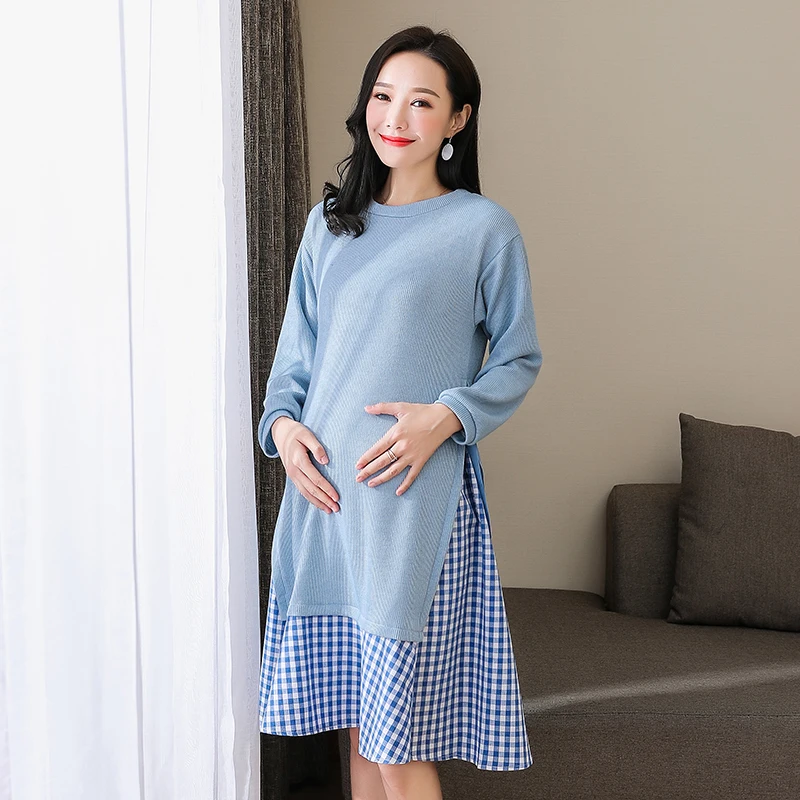 2019 Spring Long Sleeve Elegant Maternity Dresses Fashion Patchwork Slim tied Waist Pregnancy Dresses for Pregnant women
2019 Spring Long Sleeve Elegant Maternity Dresses Fashion Patchwork Slim tied Waist Pregnancy Dresses for Pregnant women
