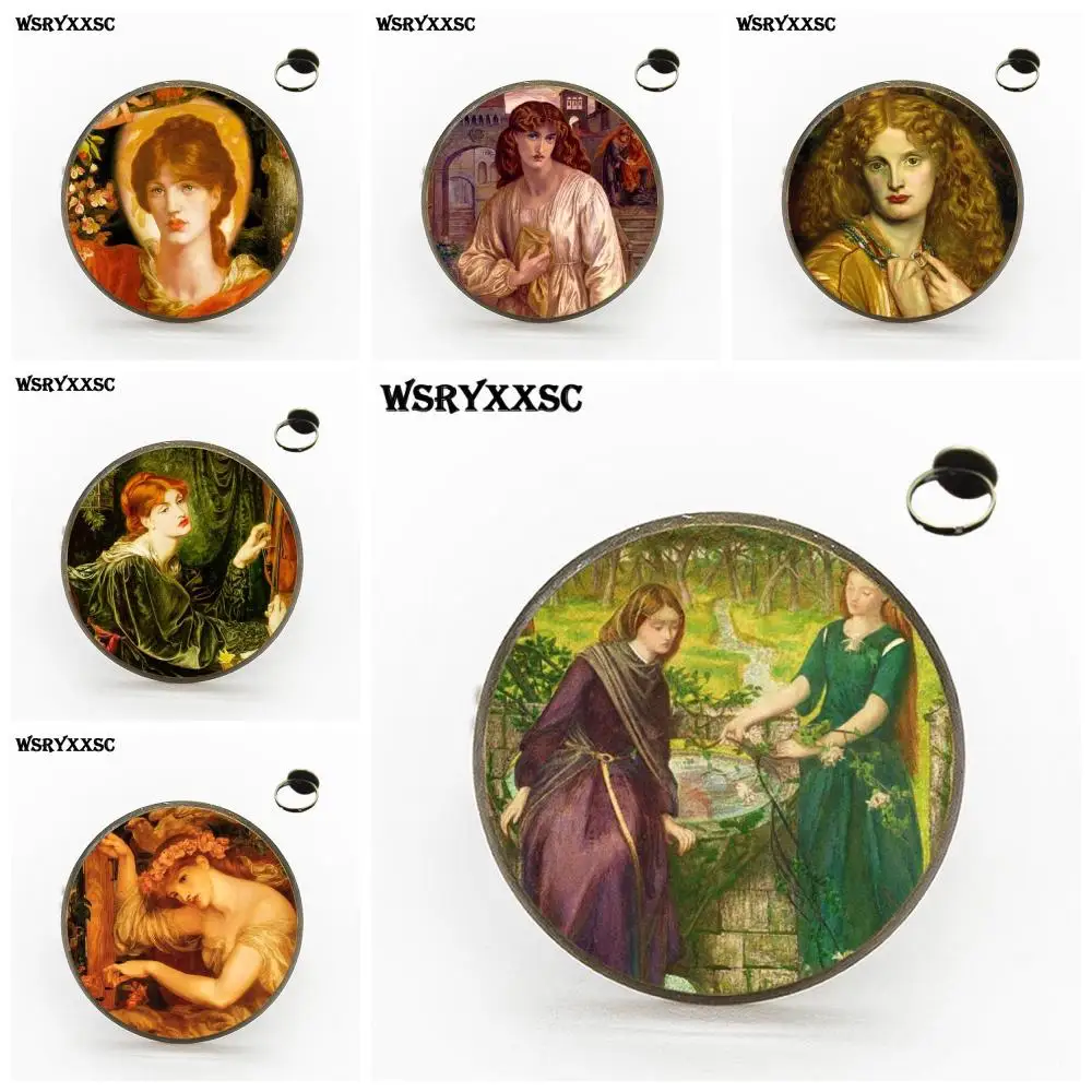 EJ Glaze Rossetti Pre Raphaelite Sea Spell Luxury Brand Jewelry With Glass Cabochon Bronze/Silver/Golden Rings For Kids Beads
EJ Glaze Rossetti Pre Raphaelite Sea Spell Luxury Brand Jewelry With Glass Cabochon Bronze/Silver/Golden Rings For Kids Beads