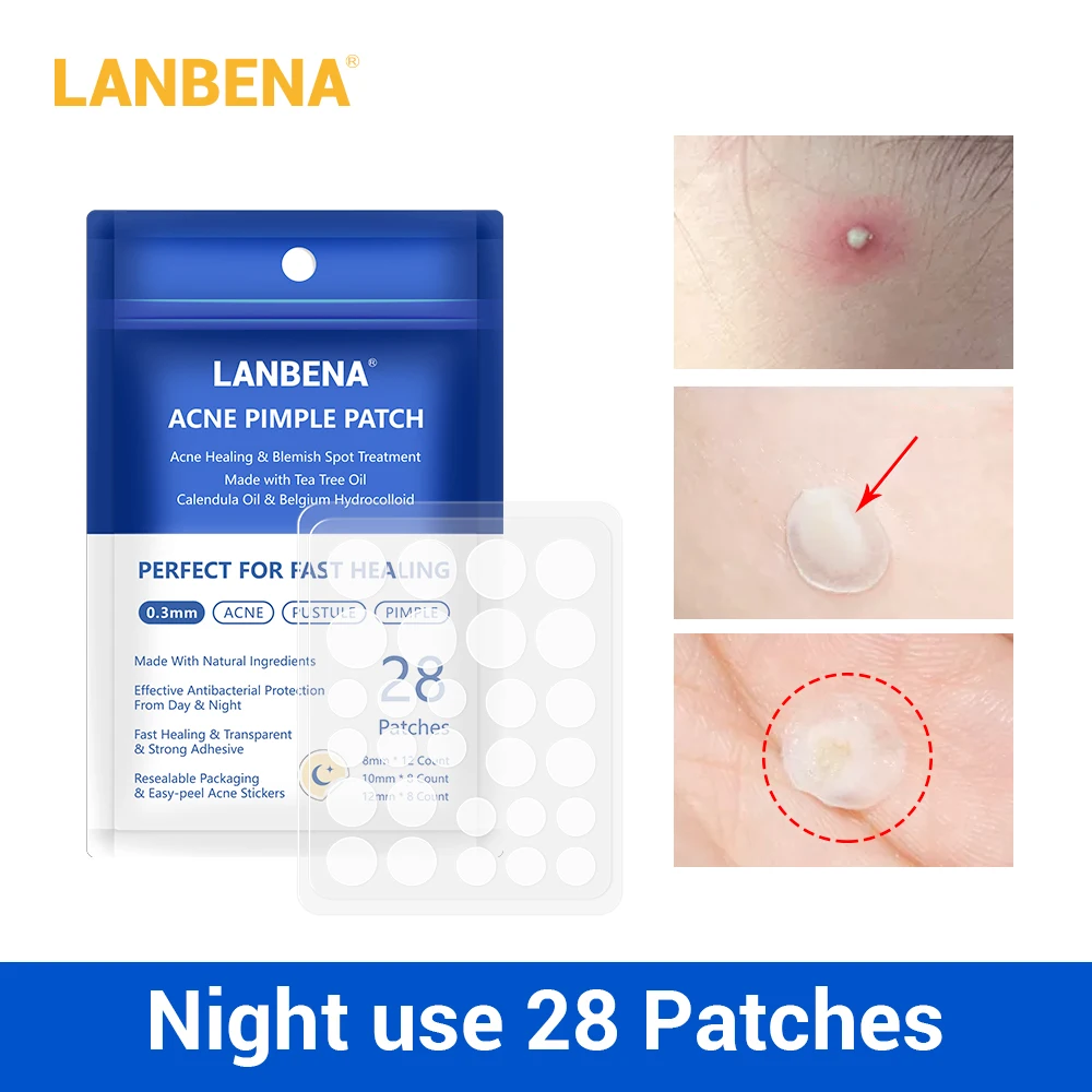 LANBENA Acne Pimple Patch 28pcs Night Use Invisible Acne Stickers Blemish Treatment Acne Master Face Mask Skin Care Beauty Tool
LANBENA Acne Pimple Patch 28pcs Night Use Invisible Acne Stickers Blemish Treatment Acne Master Face Mask Skin Care Beauty Tool