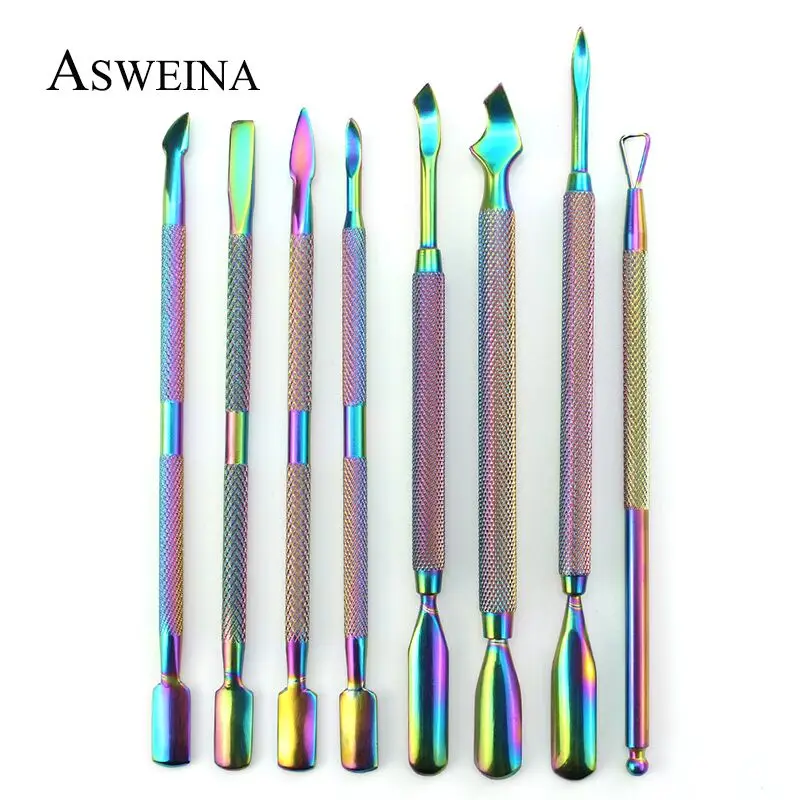 8 Type Stainless Steel Nail Cuticle Pusher Double Head Rainbow Nail Push Art Dead Dkin Remover Manicure Pedicure Art Tools
8 Type Stainless Steel Nail Cuticle Pusher Double Head Rainbow Nail Push Art Dead Dkin Remover Manicure Pedicure Art Tools
