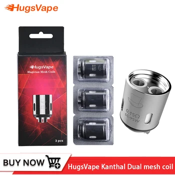 3pcs/Lot Original Hugsvape Kanthal KAL Mesh Coil 0.15Ohm Dual / 0.13Ohm Triple for Magician Sub Ohm Tank Vape Atomizer
3pcs/Lot Original Hugsvape Kanthal KAL Mesh Coil 0.15Ohm Dual / 0.13Ohm Triple for Magician Sub Ohm Tank Vape Atomizer