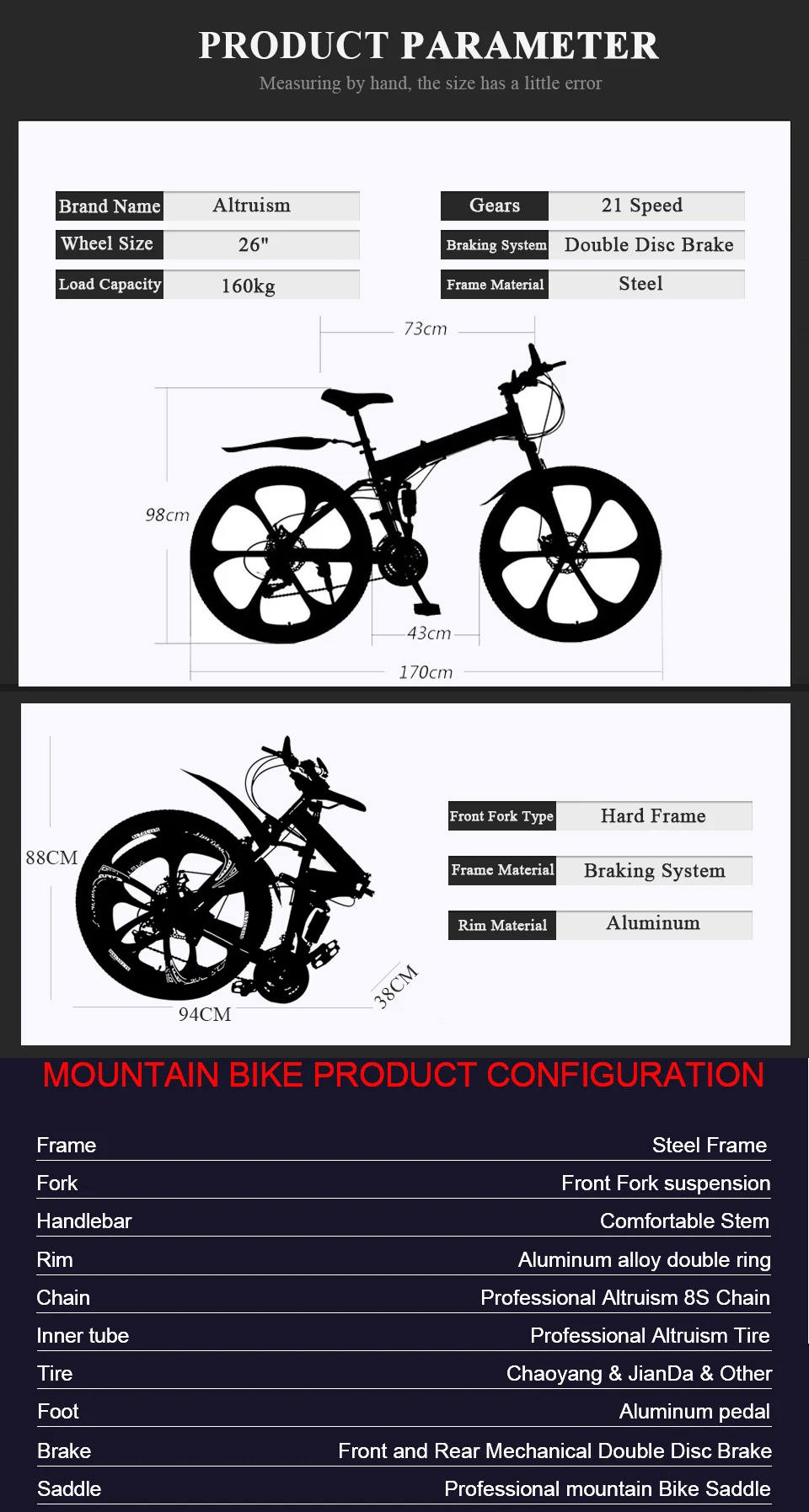 Cheap Altruism X9 Mens Womens mountain bike 21 speed Steel Gear shift 26 Inch Double Disc Brakes Bicycles Road Cycling Riding 2 Cheap Altruism X9 Mens Womens mountain bike 21 speed Steel Gear shift 26 Inch Double Disc Brakes Bicycles Road Cycling Riding 2
