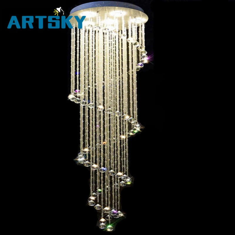 Spiral Crystal Light Fixture Long Crystal Chandelier Light Lustre De Cristal for Staircase, Stairs, Foyer Crystal Stair Lamp
Spiral Crystal Light Fixture Long Crystal Chandelier Light Lustre De Cristal for Staircase, Stairs, Foyer Crystal Stair Lamp