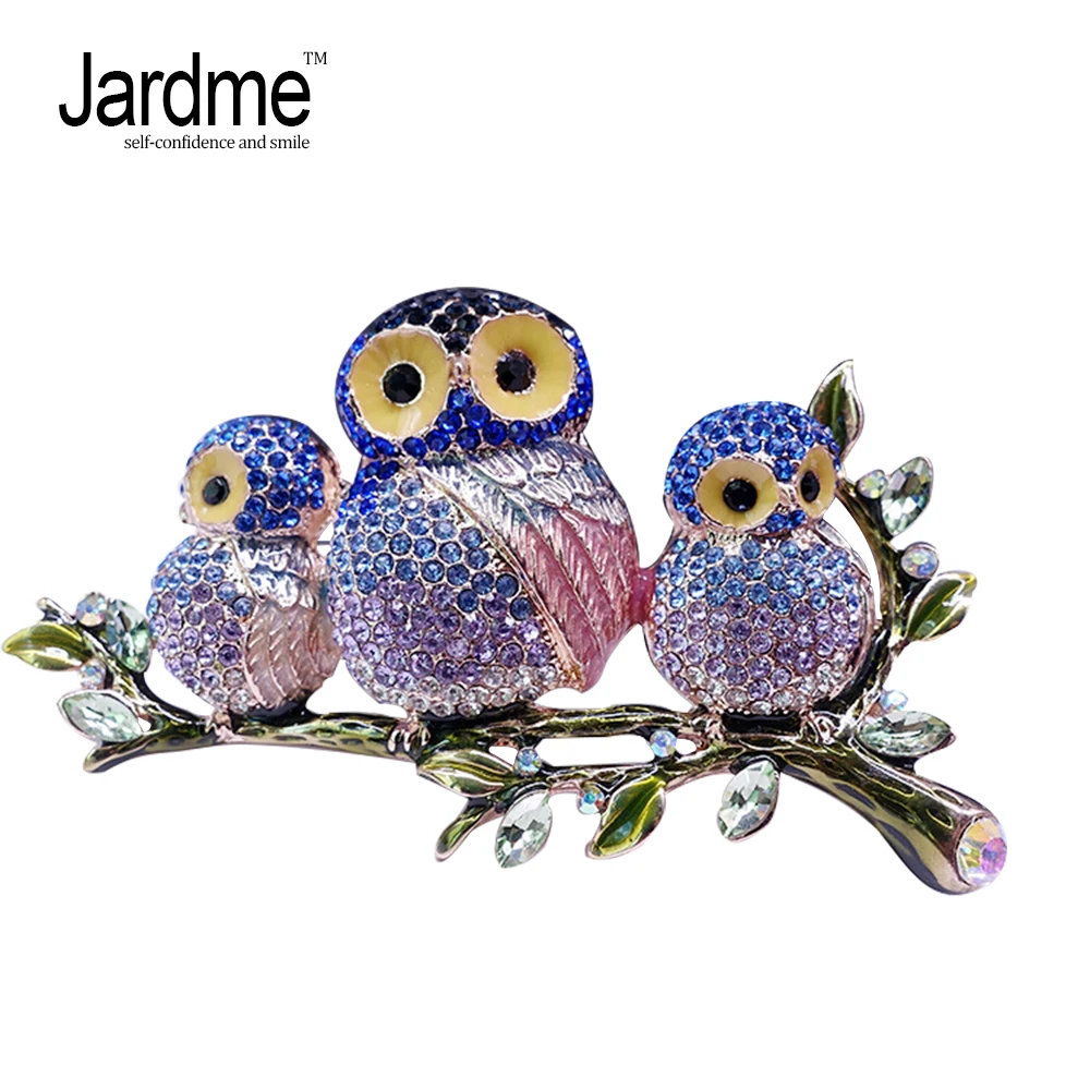 Jardme Роскошные Высококачественная Сова животных брошь для женщин книги по