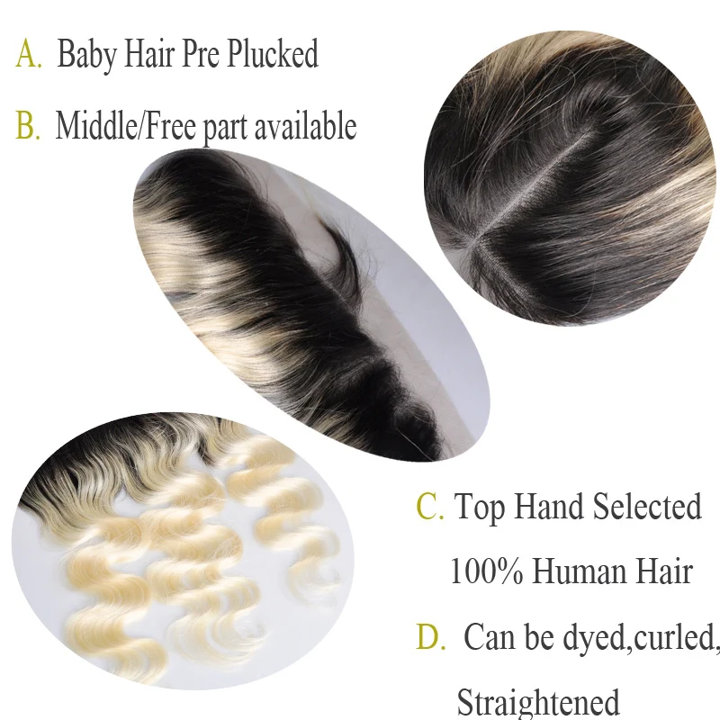 peruvian ombre 1b blonde frontal