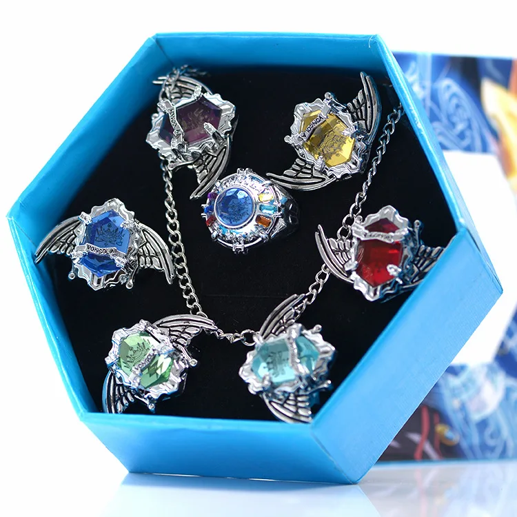 7 шт./лот аниме kateкё Hitman Reborn Sawada Tsunayoshi Косплей кольца Vongola с коробкой Подарки|with