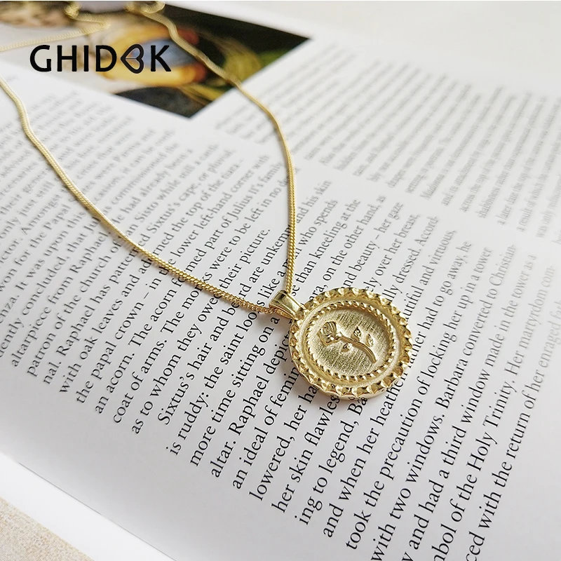 GHIDBK 925 Sterling Silver Rose Flower Layered Necklaces Minimalist Disc Coin Pendant Chokers Statement Round Choker Necklace
GHIDBK 925 Sterling Silver Rose Flower Layered Necklaces Minimalist Disc Coin Pendant Chokers Statement Round Choker Necklace