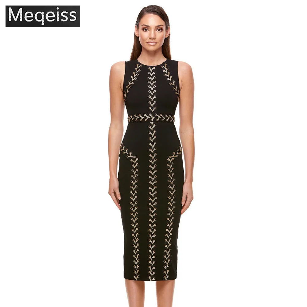 MEQEISS 2019 new fashion women's cross belt sexy nightclub round neck sleeveless party dress tight bandage dress women clothing
MEQEISS 2019 new fashion women's cross belt sexy nightclub round neck sleeveless party dress tight bandage dress women clothing