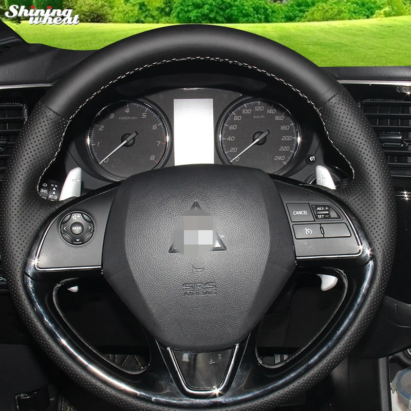 Shining wheat Hand-stitched Black Leather Steering Wheel Cover for Mitsubishi Outlander 2015
Shining wheat Hand-stitched Black Leather Steering Wheel Cover for Mitsubishi Outlander 2015