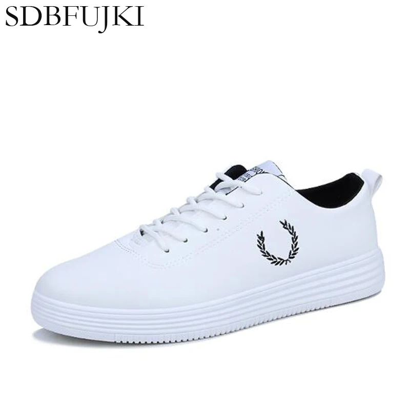 Vrouwen Sneakers Fashion Breathble Gevulkaniseerd Schoenen Pu leer Platform Lace up Casual Wit Feminino Women's Shoes SDBFUJKI | Спорт и