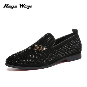 Heye Wings Slip-on dress shoes men Matte leather rhinestone casual shoes red sole
Heye Wings Slip-on dress shoes men Matte leather rhinestone casual shoes red sole