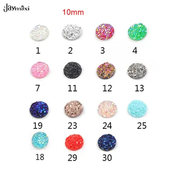 Jaymaxi 10mm AB Color Druzy Stone Resin Round Flat Back Cabochon For DIY Jewelry Decoration Custom Made Multicolor 100piece/lot
Jaymaxi 10mm AB Color Druzy Stone Resin Round Flat Back Cabochon For DIY Jewelry Decoration Custom Made Multicolor 100piece/lot