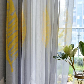 American Country-style Romeantic White Yellow Plantain Leaves Curtains For Living Room Grey Semi-shade Bedroom Fabric
American Country-style Romeantic White Yellow Plantain Leaves Curtains For Living Room Grey Semi-shade Bedroom Fabric