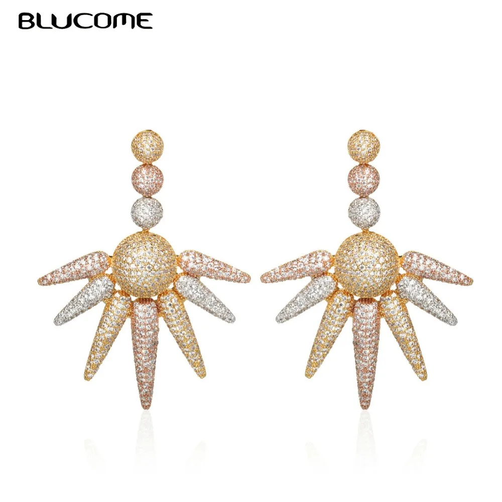 Blucome Luxury Beaded Earrings Copper Exaggerated Stars AAA Zircon Jewelry Women Wedding Anniversary Party Banquet Accessories
Blucome Luxury Beaded Earrings Copper Exaggerated Stars AAA Zircon Jewelry Women Wedding Anniversary Party Banquet Accessories