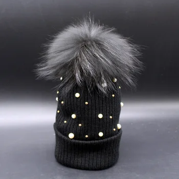 Women Beanie Hats Winter Warm Raccoon Fur Hat Pearl Embed Knitting Cap Female Beanies
Women Beanie Hats Winter Warm Raccoon Fur Hat Pearl Embed Knitting Cap Female Beanies