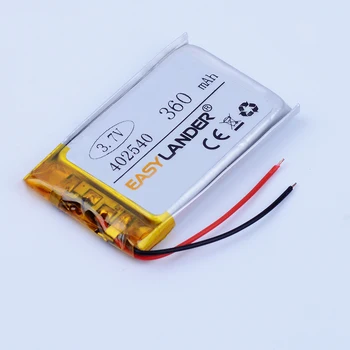 402540 3.7V 360mAh Rechargeable Li-Polymer Li-ion Battery for MP3 MP4 GPS PDA headset DVR small toys speaker 042540 402439
402540 3.7V 360mAh Rechargeable Li-Polymer Li-ion Battery for MP3 MP4 GPS PDA headset DVR small toys speaker 042540 402439