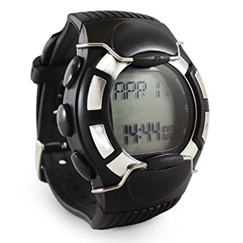 2 Finger Touch Heart Rate Monitor Watch + Calorie Counter & Burning Fat Data + Alarm & Stop Watch Infrared Penetrable Cardio Watch