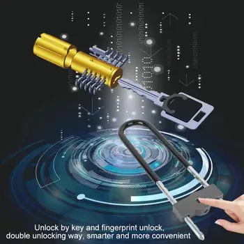 Metal U-shaped Smart Fingerprint Lock IP66 Applied to the Waterproof Security Anti-theft with 2 Keys Security Fingerprint Lock
Metal U-shaped Smart Fingerprint Lock IP66 Applied to the Waterproof Security Anti-theft with 2 Keys Security Fingerprint Lock