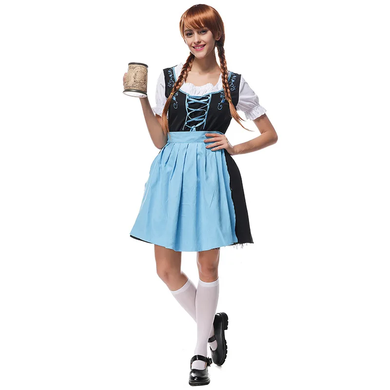 German Bavarian Oktoberfest Costumes Adult Women Beer Girl Cosplay Maid Serving Costume Halloween Fancy Dress Up Outfit
German Bavarian Oktoberfest Costumes Adult Women Beer Girl Cosplay Maid Serving Costume Halloween Fancy Dress Up Outfit