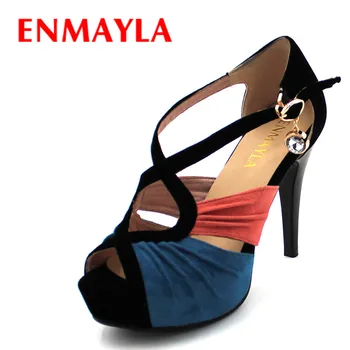 ENMAYLA Summer Sexy Peep Toe Mixed Colors Platform Ladies Sandals Women Flock Pumps High Heels Party Women Wedding Shoes Woman
ENMAYLA Summer Sexy Peep Toe Mixed Colors Platform Ladies Sandals Women Flock Pumps High Heels Party Women Wedding Shoes Woman