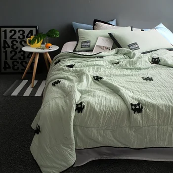3/4 piece Summer Quilt Cover air-conditioning quilts cover children adult single cartoon flower washable bed home use
3/4 piece Summer Quilt Cover air-conditioning quilts cover children adult single cartoon flower washable bed home use