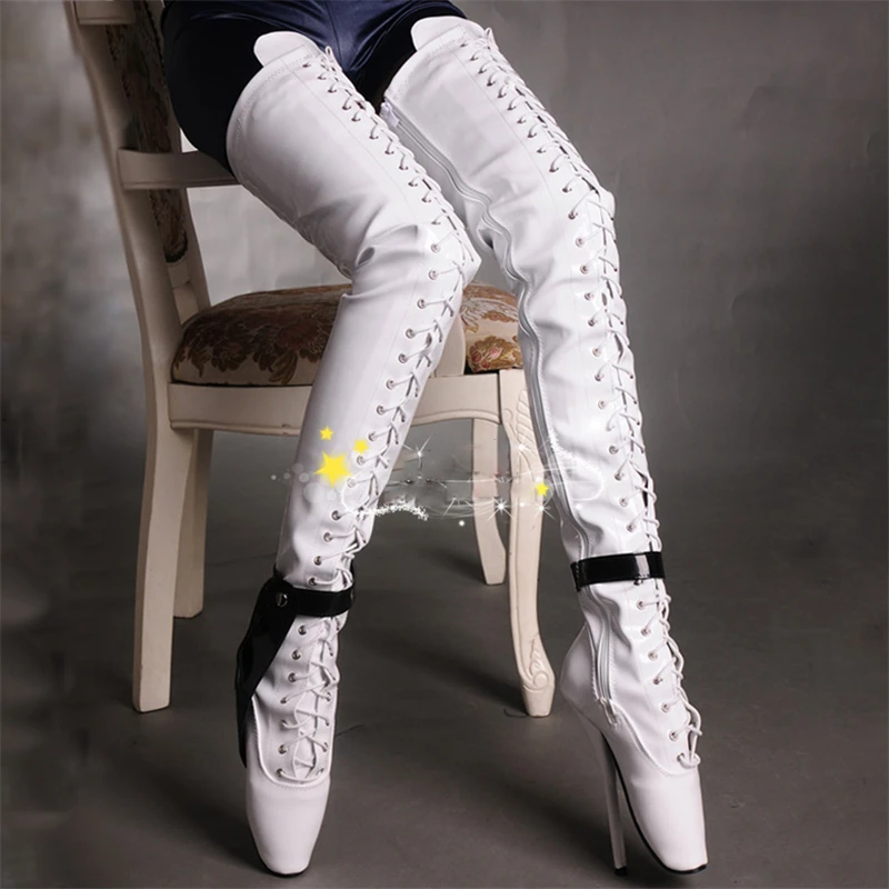 Thigh Long Boots Women Shoes 18cm High Heels Chain Ballet Boots Over Knee Fashion Fenty Beauty Ladies Gothic Shoes Big Size 45
Thigh Long Boots Women Shoes 18cm High Heels Chain Ballet Boots Over Knee Fashion Fenty Beauty Ladies Gothic Shoes Big Size 45