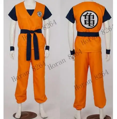 Dragon Ball Z Сон Гоку для взрослых Косплэй Костюм Унисекс Супер Saiyan единый набор |