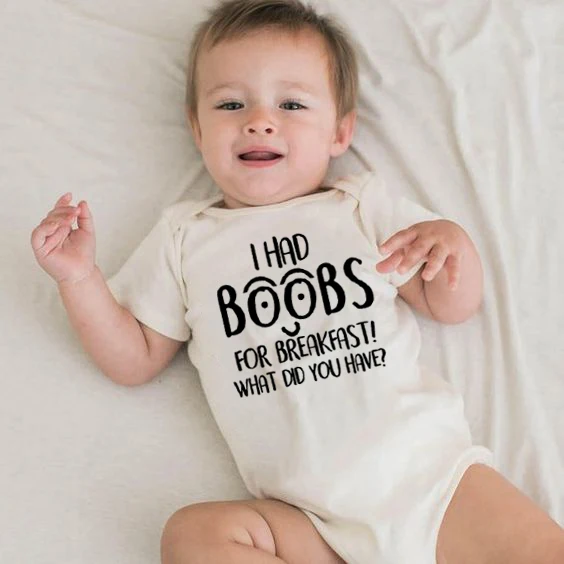 Newborn Baby Boys Girls I HAD BOOBS FOR BREAKFASTOutfit Clothing Fashion Summer Infant Bodysuit Kids Cute Jumpsuit
Newborn Baby Boys Girls I HAD BOOBS FOR BREAKFASTOutfit Clothing Fashion Summer Infant Bodysuit Kids Cute Jumpsuit
