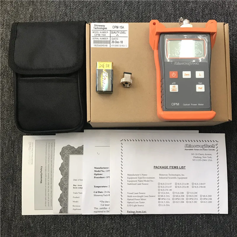 ShinewayTech Original OPM-15 Optical power meter 850/1300/1310/1490/1550/1625nm Measure range -50~+26dBm OPM-15A/15B
ShinewayTech Original OPM-15 Optical power meter 850/1300/1310/1490/1550/1625nm Measure range -50~+26dBm OPM-15A/15B