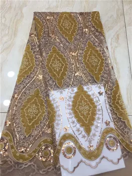 New French Nigerian sequins net lace,African velvet tulle mesh Sequence lace fabric high quality for wedding dress 5yards/lot X6
New French Nigerian sequins net lace,African velvet tulle mesh Sequence lace fabric high quality for wedding dress 5yards/lot X6