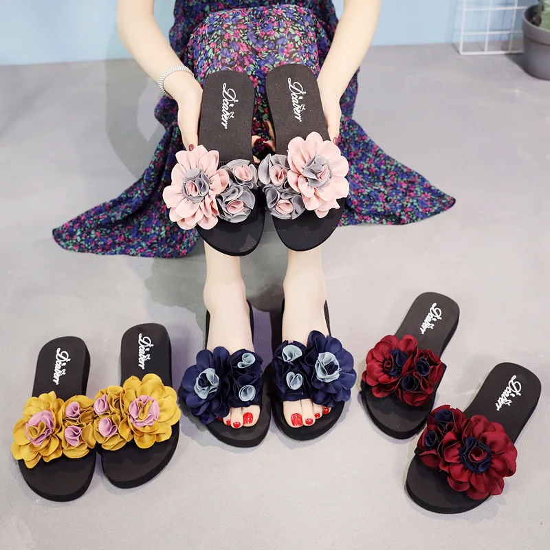 Suihyung Summer Slippers Fashion Bohemia Flowers Women Wedges Sildes High Heels Flip Flops Ladies Casual Beach Shoes Sandals
Suihyung Summer Slippers Fashion Bohemia Flowers Women Wedges Sildes High Heels Flip Flops Ladies Casual Beach Shoes Sandals