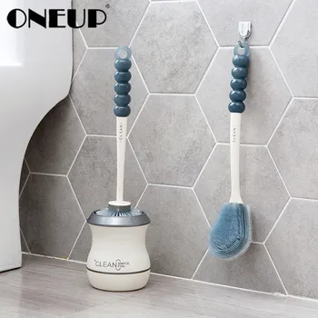 ONEUP Soft Silicone Toilet Brush Toilet Cleaning Tool with Base Long Handle Bathroom Cleaning Brushes of Bath Accessories Set
ONEUP Soft Silicone Toilet Brush Toilet Cleaning Tool with Base Long Handle Bathroom Cleaning Brushes of Bath Accessories Set