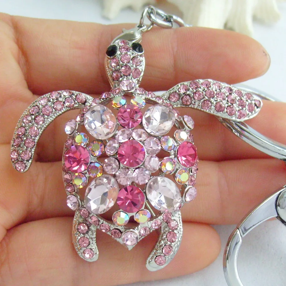 2.36" Cute Animal Turtle Tortoise Keychain Pendant Pink Rhinestone Crystal K03344C5
2.36" Cute Animal Turtle Tortoise Keychain Pendant Pink Rhinestone Crystal K03344C5
