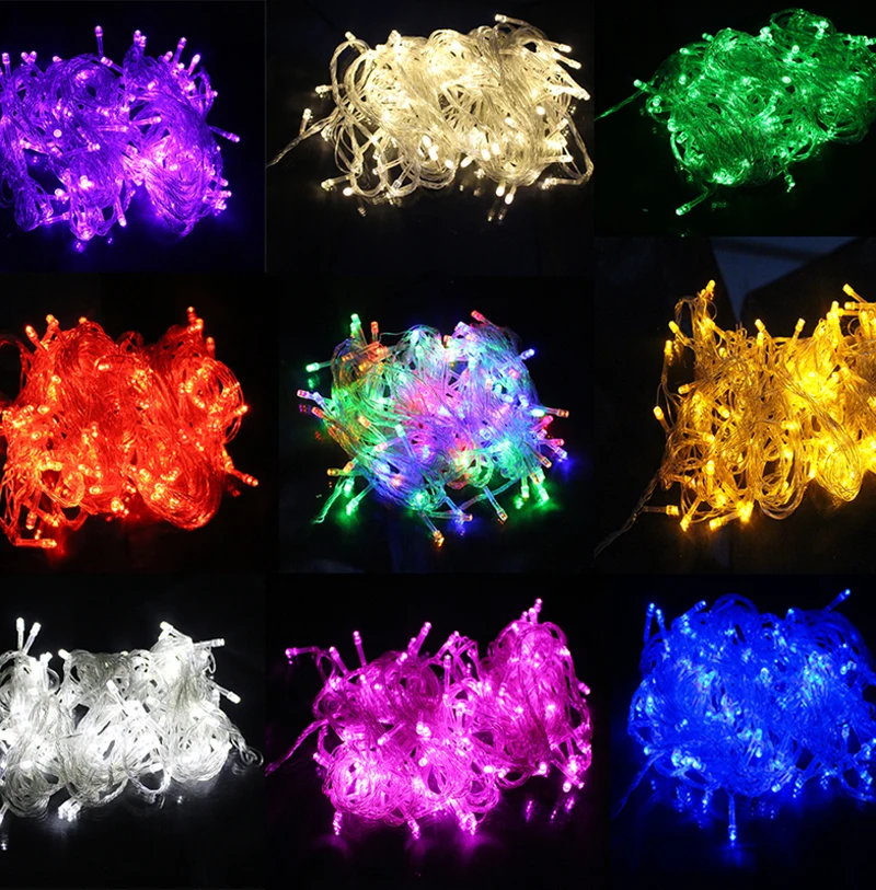 Image 10M 100 LED Home Outdoor Holiday Christmas Decorative Wedding xmas String Fairy Garlands Strip Party Lights free shipping