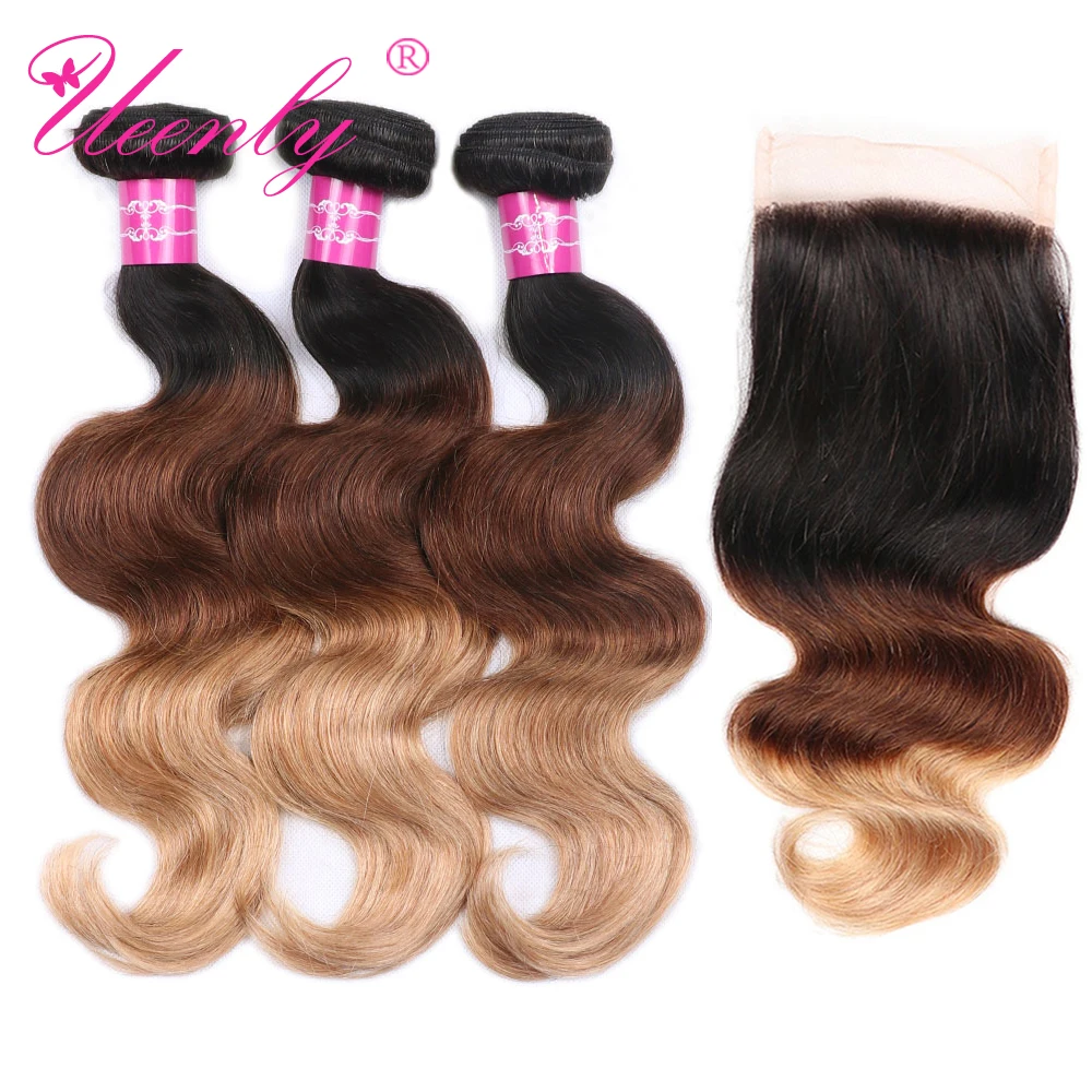 UEENLY Pre-Colored Body Wave Bundles With Closure T1B/4/27 Ombre Brazilian Human Hair 3 Bundles With Closure Remy Hair
UEENLY Pre-Colored Body Wave Bundles With Closure T1B/4/27 Ombre Brazilian Human Hair 3 Bundles With Closure Remy Hair