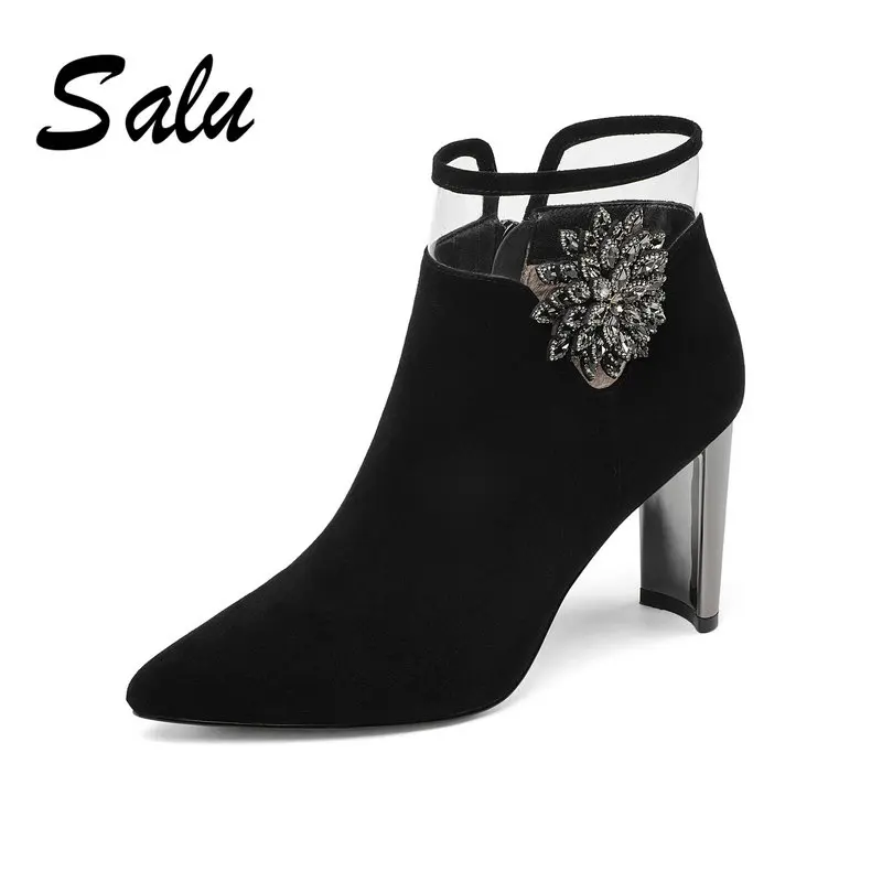 salu spring autumn chunky heels high heels 8cm Stretch boots rhinestone grey boots big size women's shoes lady
salu spring autumn chunky heels high heels 8cm Stretch boots rhinestone grey boots big size women's shoes lady