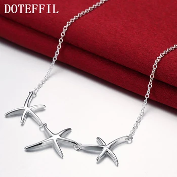 DOTEFFIL 925 Sterling Silver Three Star Chain Necklace For Women Charm Wedding Engagement Party Fashion Jewelry
DOTEFFIL 925 Sterling Silver Three Star Chain Necklace For Women Charm Wedding Engagement Party Fashion Jewelry