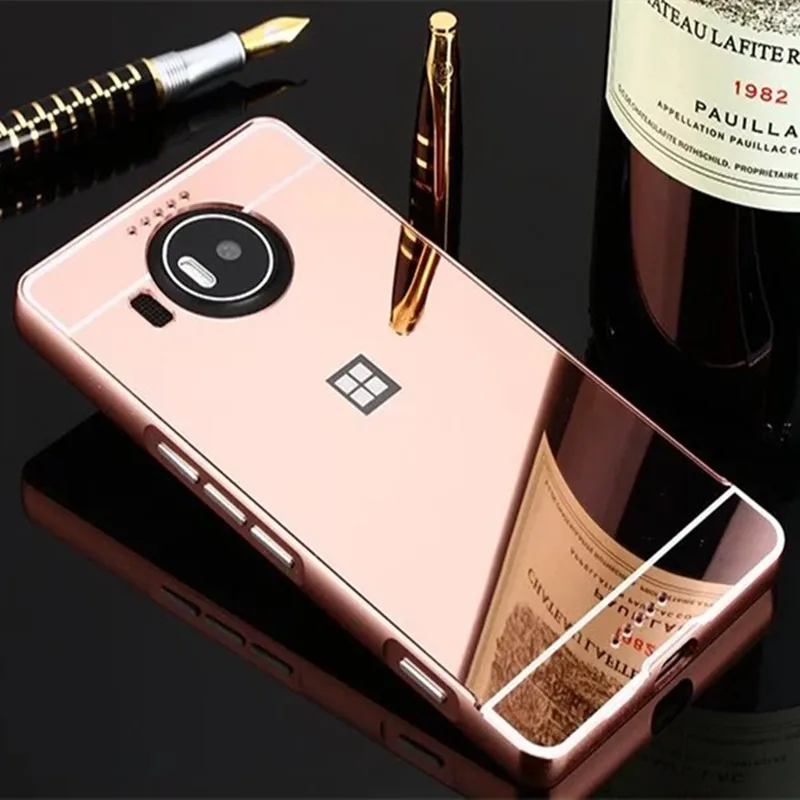 For Microsoft Lumia 950XL Case Gold Plating Aluminum Frame Acrylic Mirror Back Cover Capa
For Microsoft Lumia 950XL Case Gold Plating Aluminum Frame Acrylic Mirror Back Cover Capa