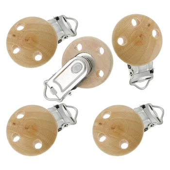 New 5Pcs Wooden Dummy Clips Natural Wood Baby Findings Pacifier Clamp DIY Teething Tools
New 5Pcs Wooden Dummy Clips Natural Wood Baby Findings Pacifier Clamp DIY Teething Tools