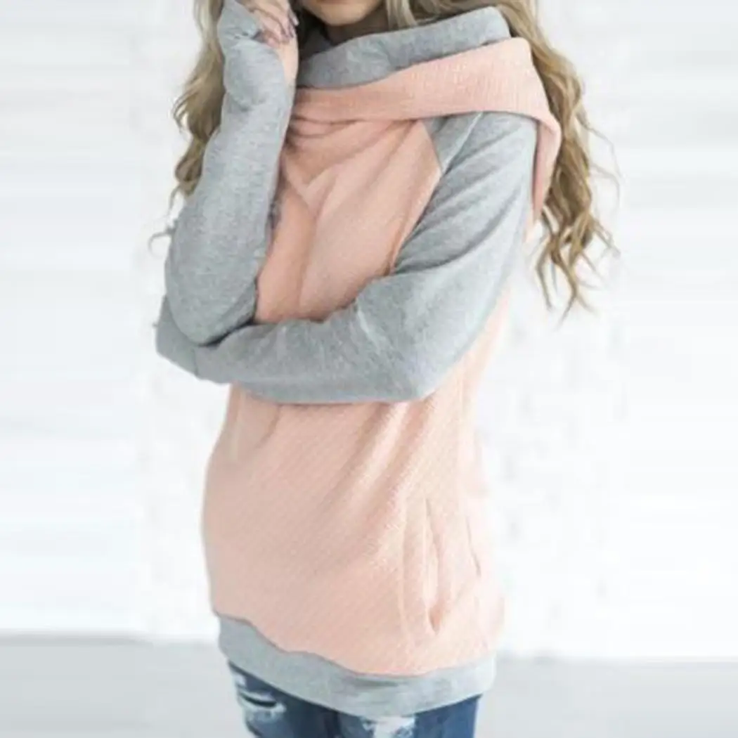 Women Casual Hoodies Sweatshirt Double Hooded Long Sleeve Patchwork Jacquard Spring Autumn Pullover Sweatshirts
Women Casual Hoodies Sweatshirt Double Hooded Long Sleeve Patchwork Jacquard Spring Autumn Pullover Sweatshirts