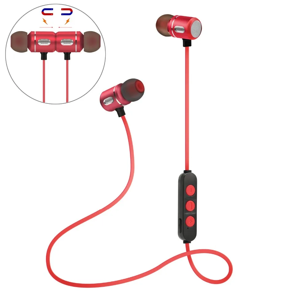 

Magnetic attraction Bluetooth Earphone Headset waterproof sports 4.2 with Charging Cable Young Earphone Build-in Mic